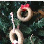 Mini Wreath Ornaments with text overlay