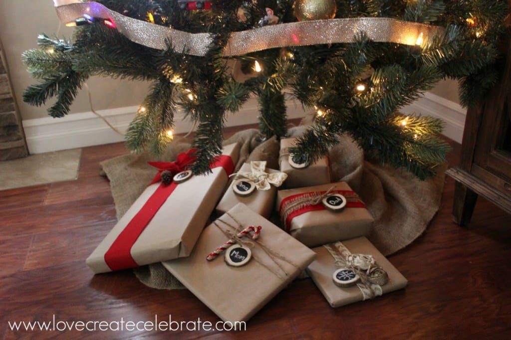 Christmas Burlap Gift Wrap