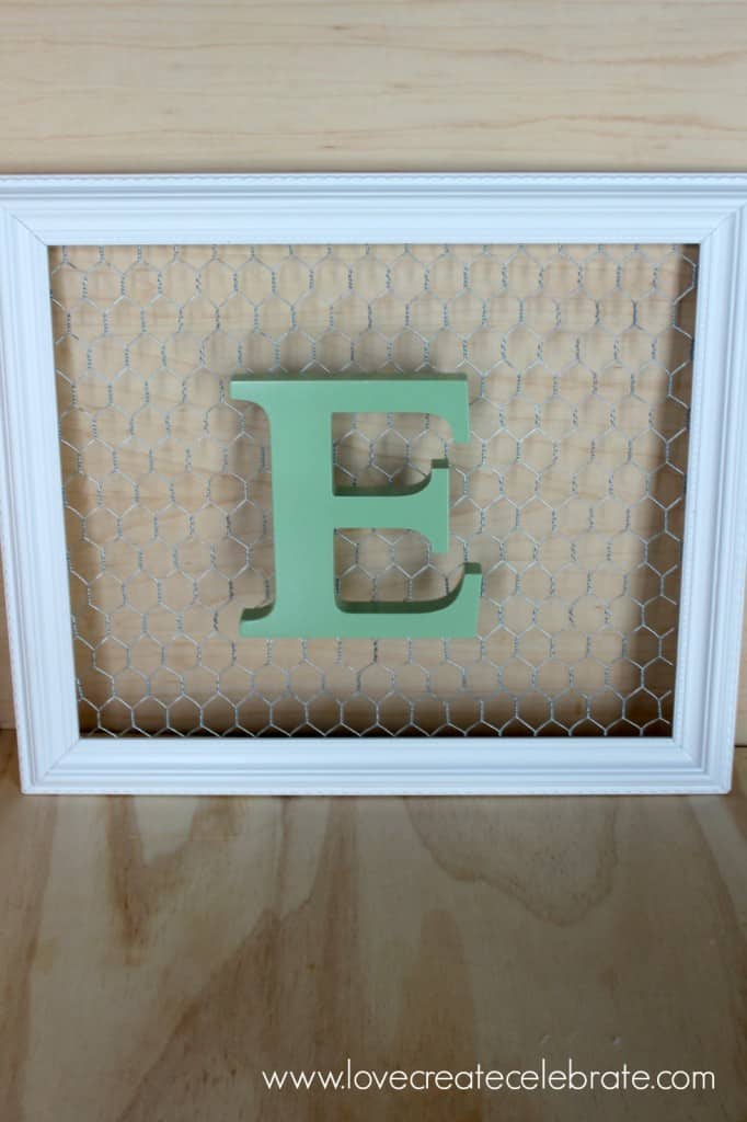 Choose a letter to put in the center of your hair bow and headband organizer.