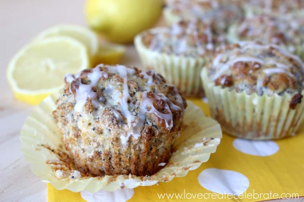 Lemon Poppy Seed Bran Muffins make a perfect breakfast on the go