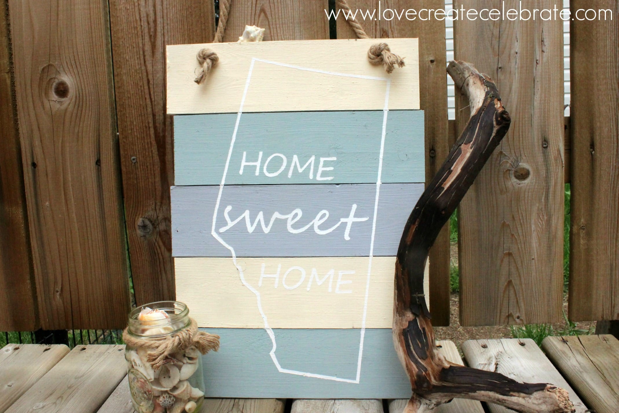 DIY Home Sweet Home Sign - Love Create Celebrate