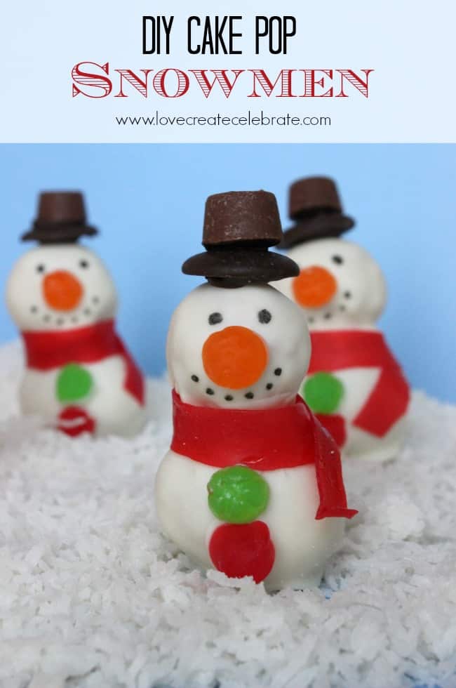 DIY Cake Pop Snowmen