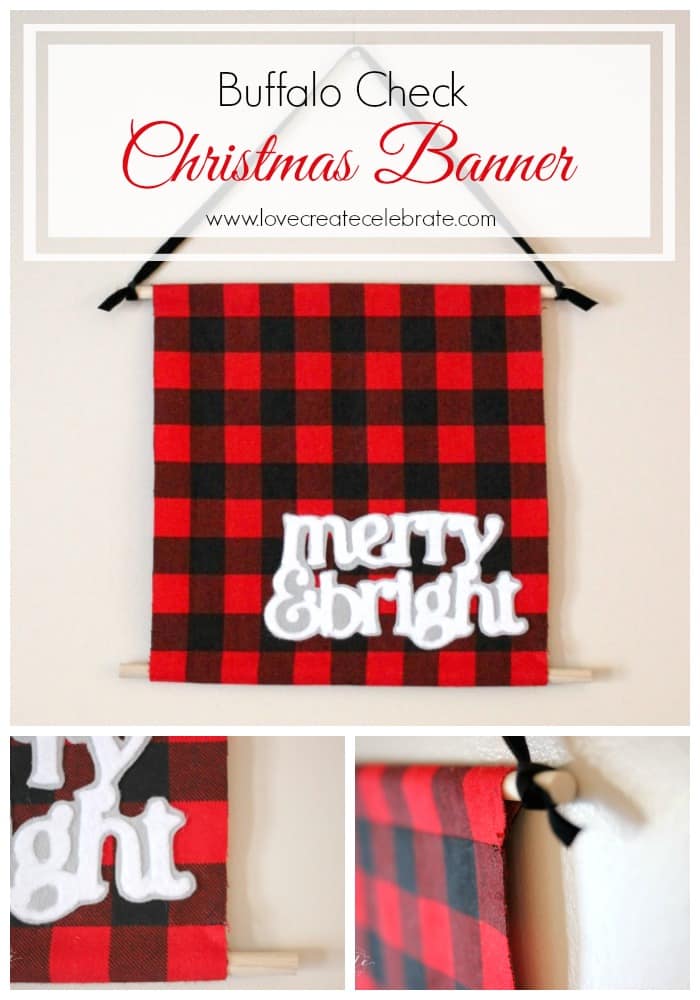 Buffalo Check Christmas Banner | Love Create Celebrate