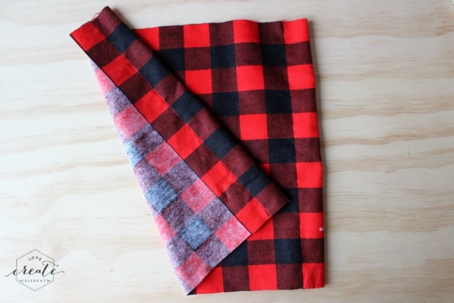 Red plaid fabric for your Buffalo Check Christmas Banner