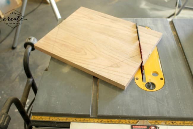 Cutting wood for the hexagon side table