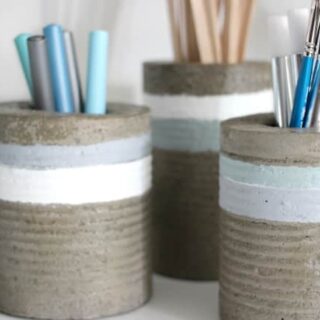 DIY Concrete Vases 