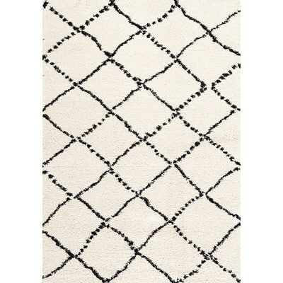 Minimalist rug for the modern industrial guest bedroom.