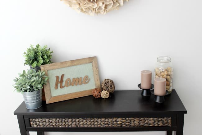 This rustic wooden home sign is such simple home decor, but looks great anywhere in your home