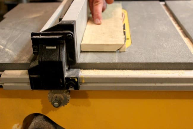Measure boards carefully and cut your pieces using the table saw
