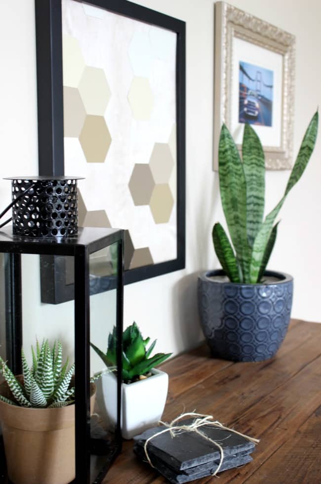 Great modern decor idea! Love the hexagons and the wood background. Great video tutorial! 