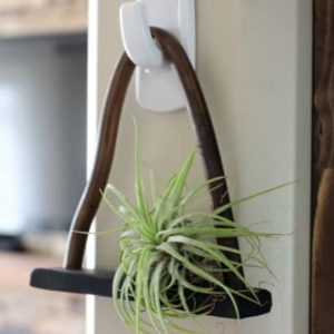 Love this chic DIY shelf for air plants! Black clay and copper are the perfect combination!