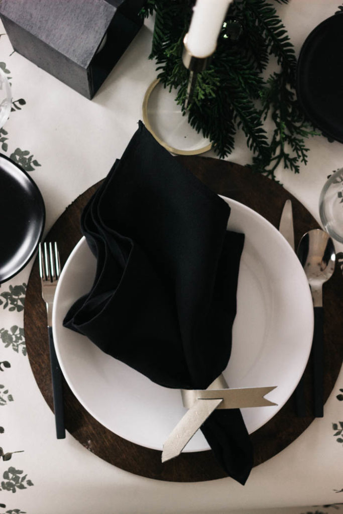 DIY Chargers for holiday tablescape