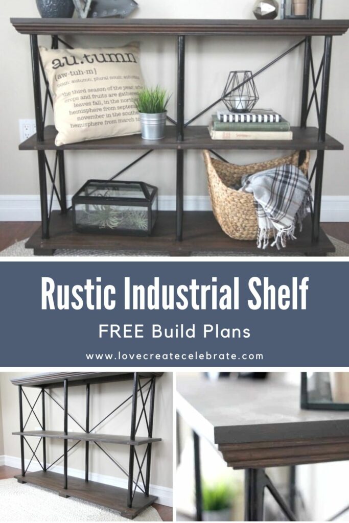 Rustic Industrial Shelf Images collage with text overlay
