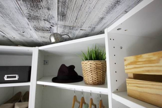Shelves make organizing small items so simple.