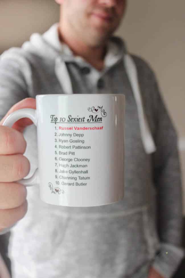 My man will LOVE this mug for Valentine's day. Perfect gift for a boyfriend or husband!
