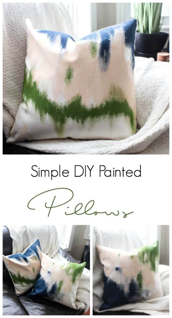 Make beautiful abstract painted pillows for your home. Watch this quick video tutorial to learn how! Great DIY home decor idea :)