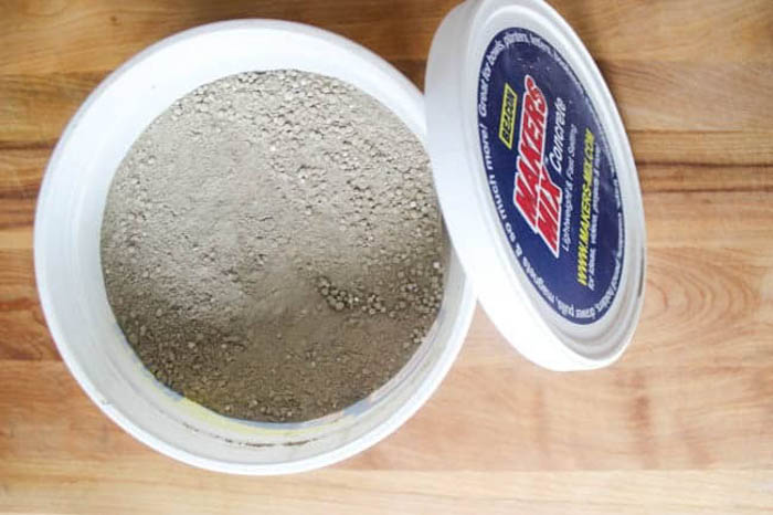 container of Maker's mix concrete