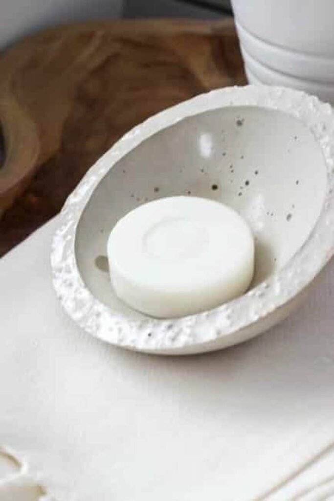 close up of DIY soap dish