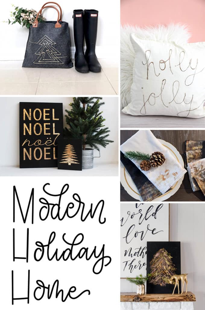 Make beautiful DIY Gold Foil Signs with this easy tutorial! Use the "Noel" Christmas sign, or design your own art with gold foil. A modern DIY for the home this holiday season!