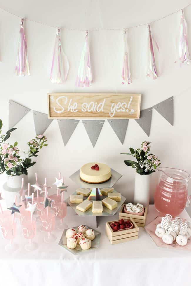 Beautiful Bridal  Shower  Decorations  with Cricut Love 