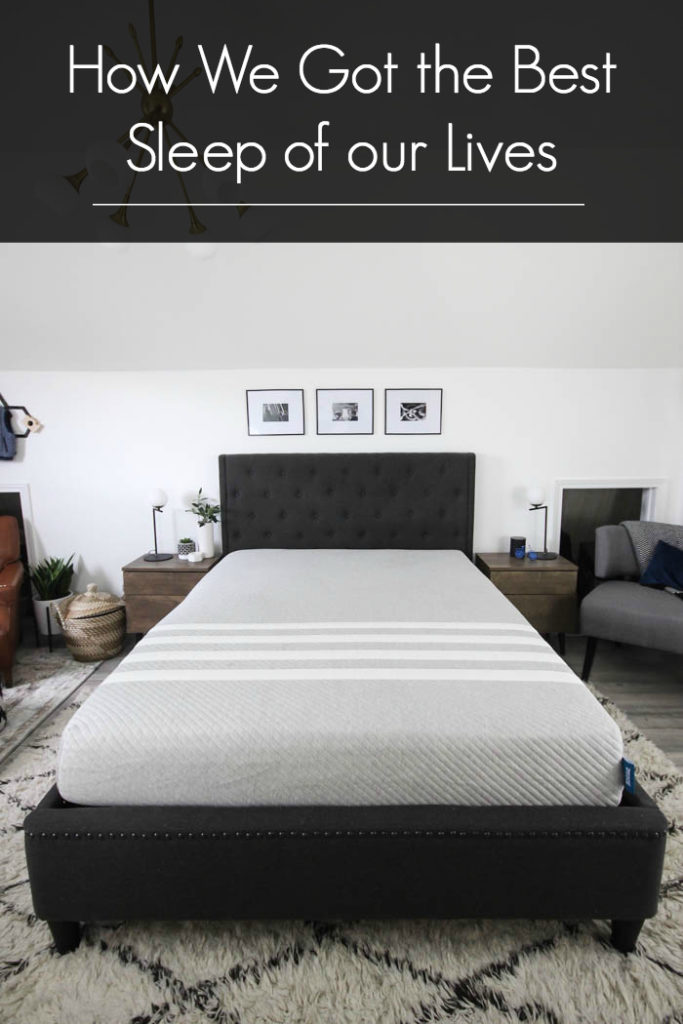 Our most comfortable mattress yet! We can't believe how well we slept after just one night on this new Leesa mattress! If you're looking for a foam mattress in a box, check out this Leesa mattress review first! #sleep #bedroom #modernbedroom 