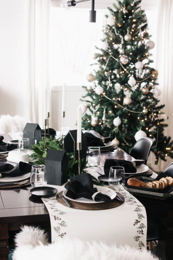 A Christmas Tablescape {& a DIY Table Runner!} - Love Create Celebrate