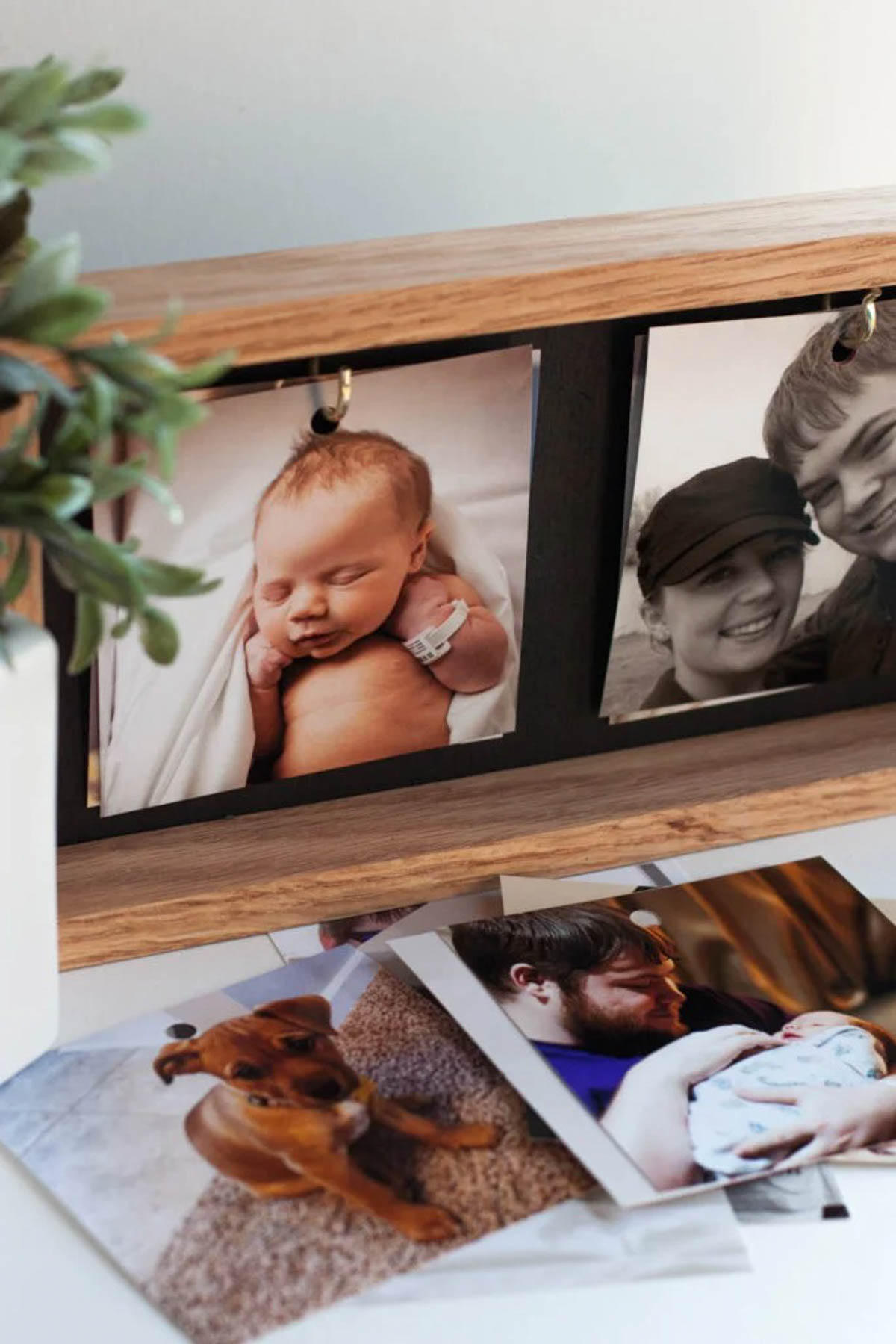 DIY wooden table top photo frame 