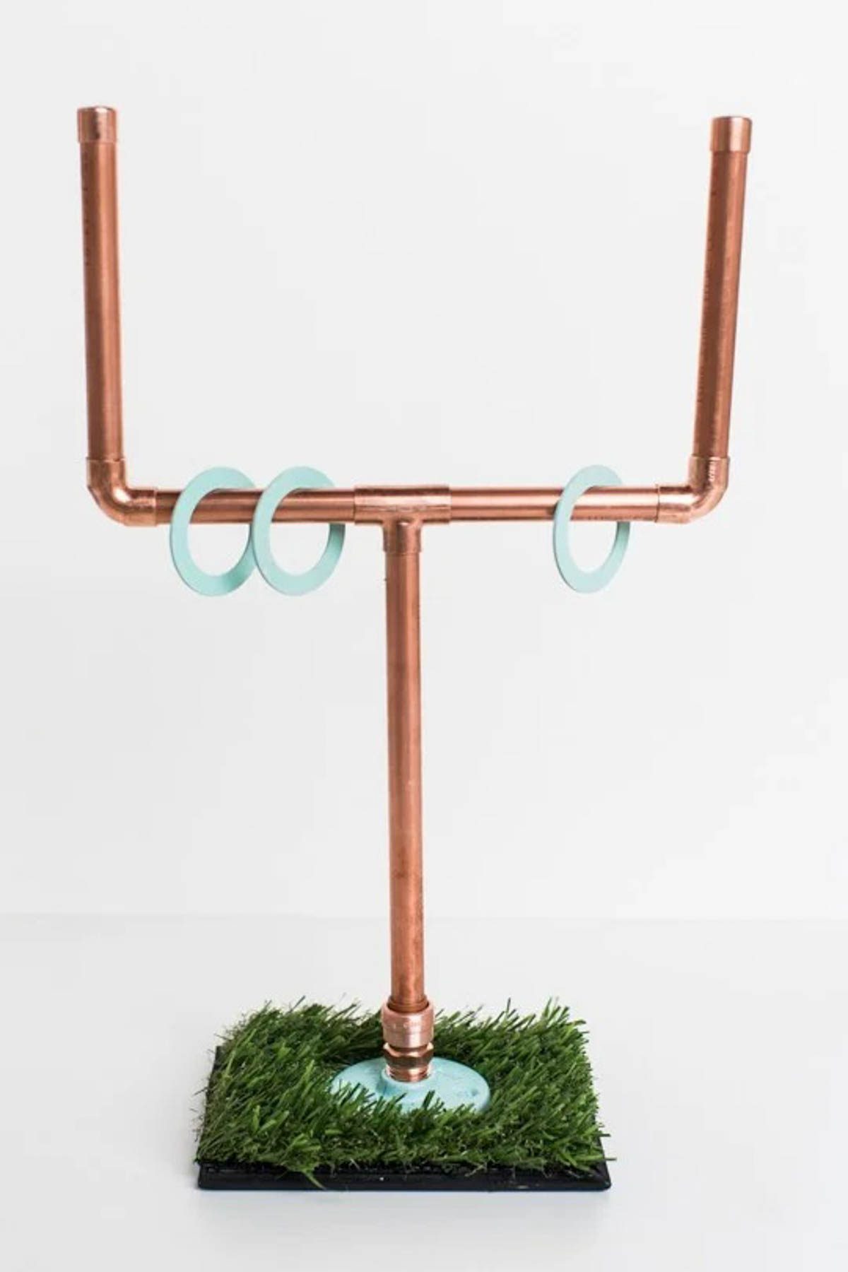 washer toss game made from copper pipe