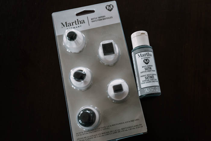 martha stewart paint and bottle toppers