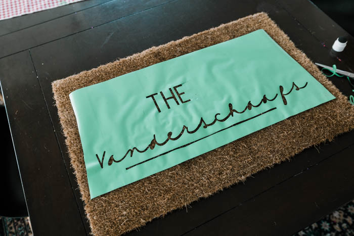 Using vinyl to create a custom doormat