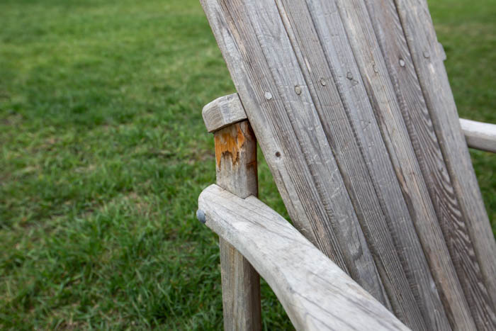 Worn adirondack chair for a makeover