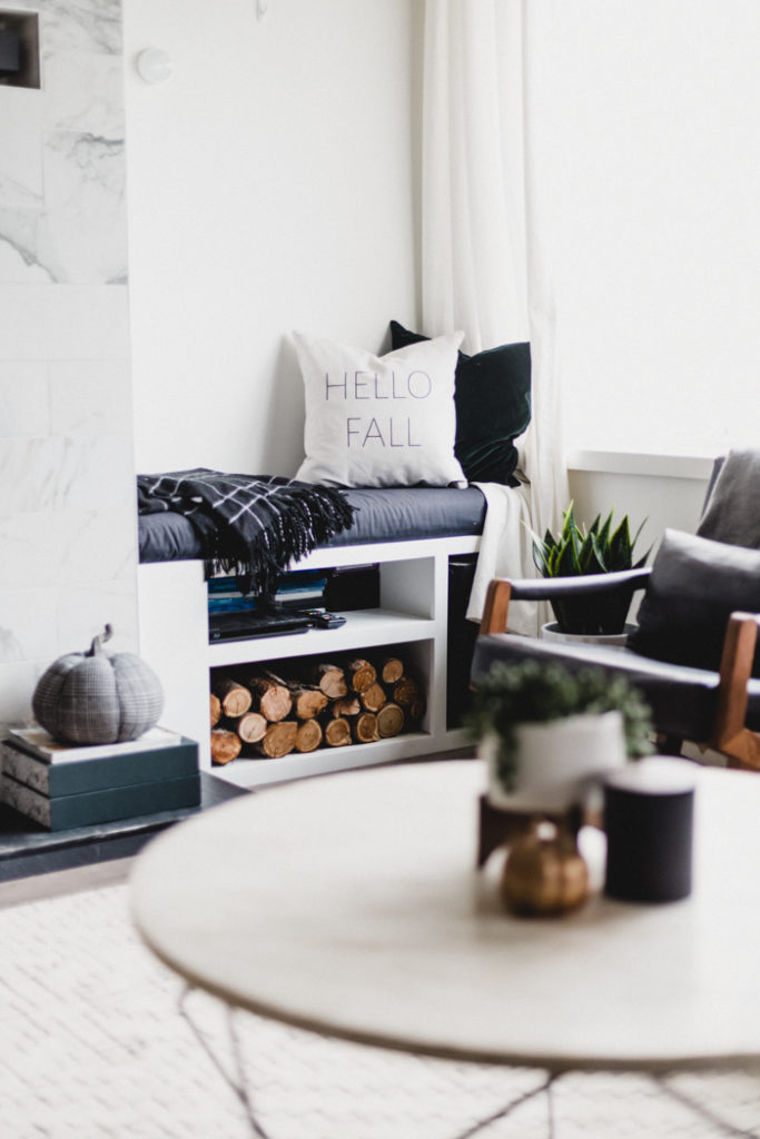 simple living room vignette