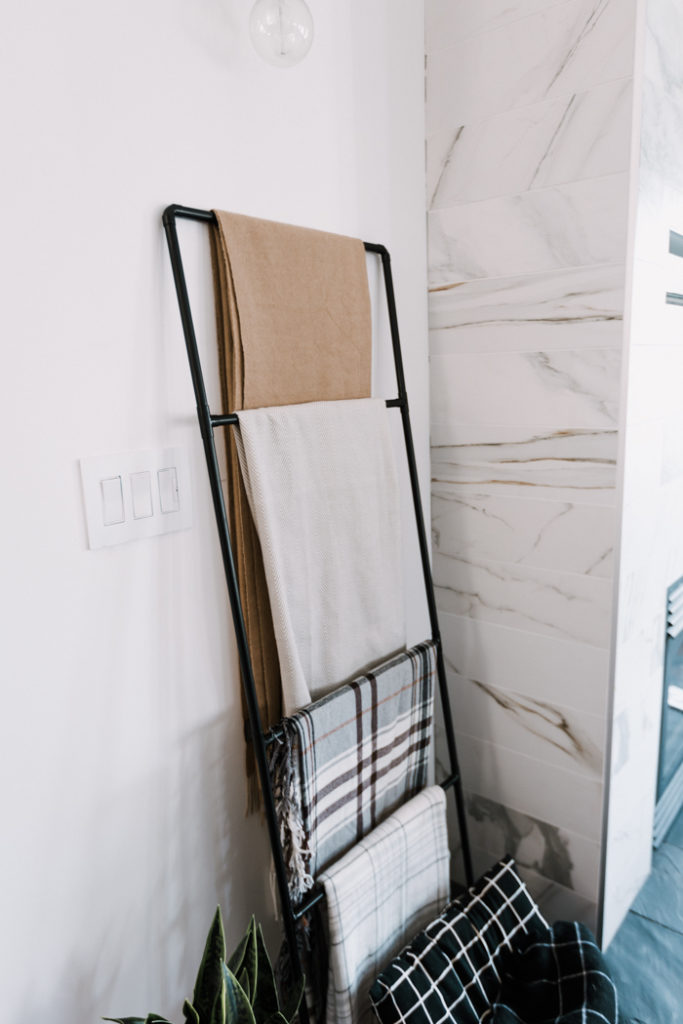 DIY Blanket Ladder for Living Room