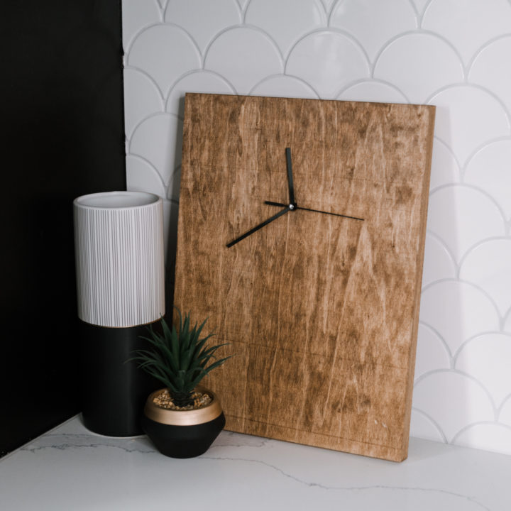DIY wood clock for man cave