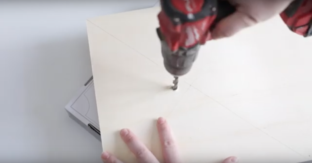 drilling hole for DIY wood clock