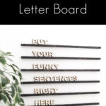 DIY wooden letter board