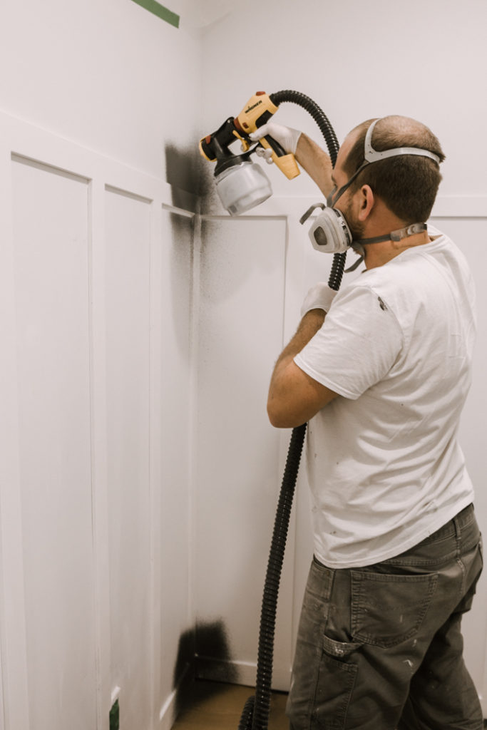 how to use paint sprayer on walls