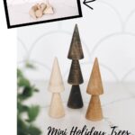 before and after photos of wooden tree DIY