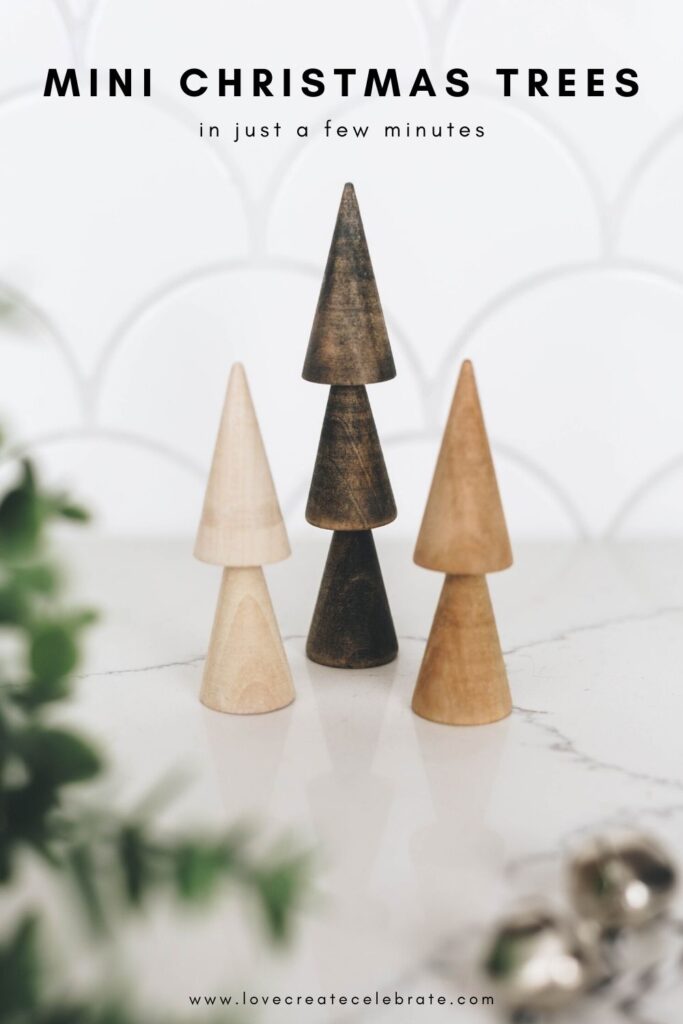 Simple wooden Christmas trees