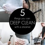 5 areas to clean with a steam cleaner photo collage