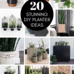 Collage of DIY planter ideas