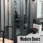 photo of new black modern patio doors