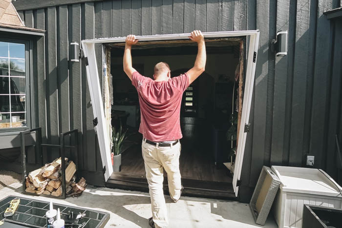 installing a new door frame