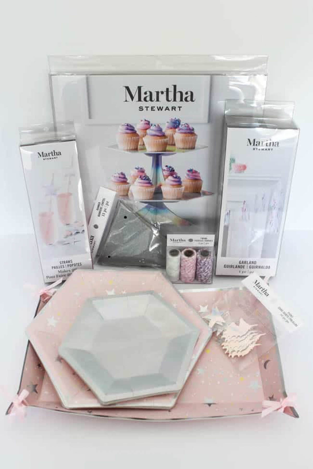 Martha Stewart branded bridal shower decor