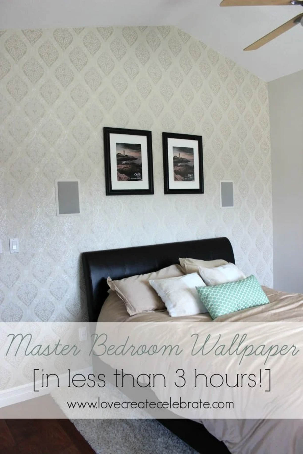 DIY wallpaper in a bedroom