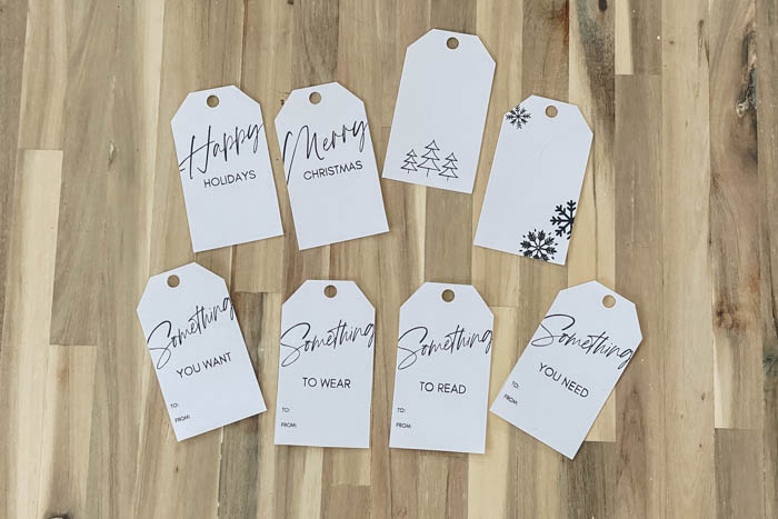 DIY gift tags to use with eco0-friendly gift wrap