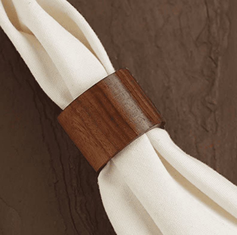 Minimalist wood napkin rings