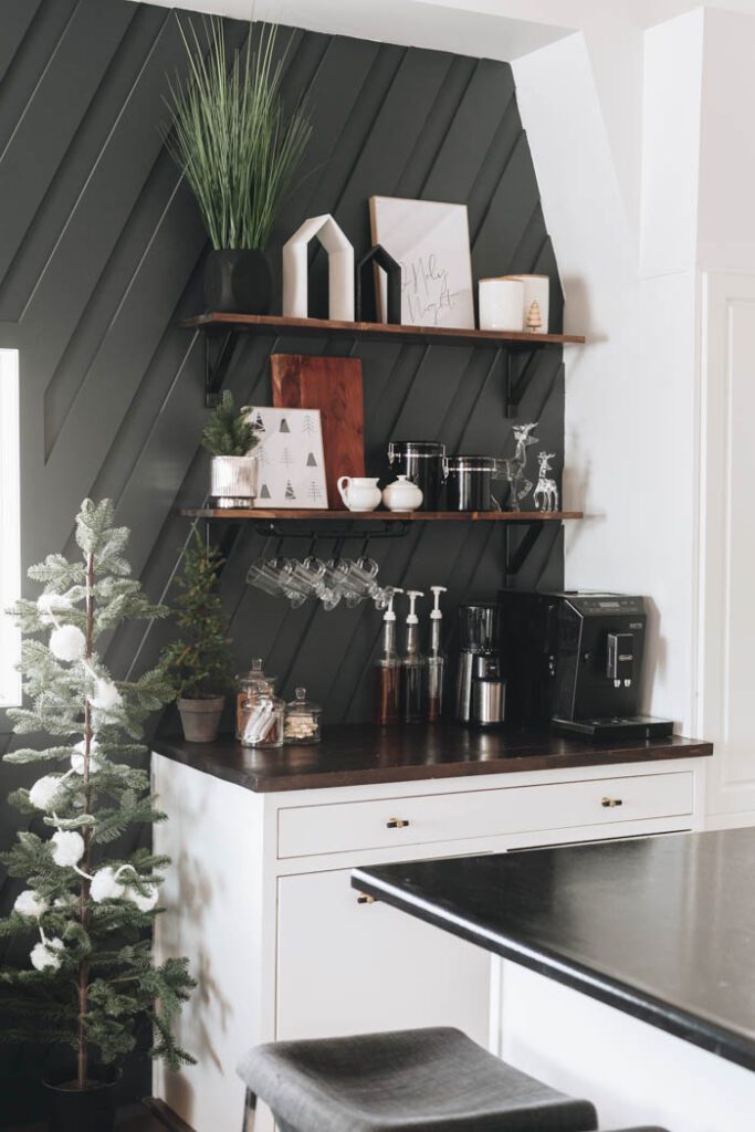modern kitchen decor for Christmas