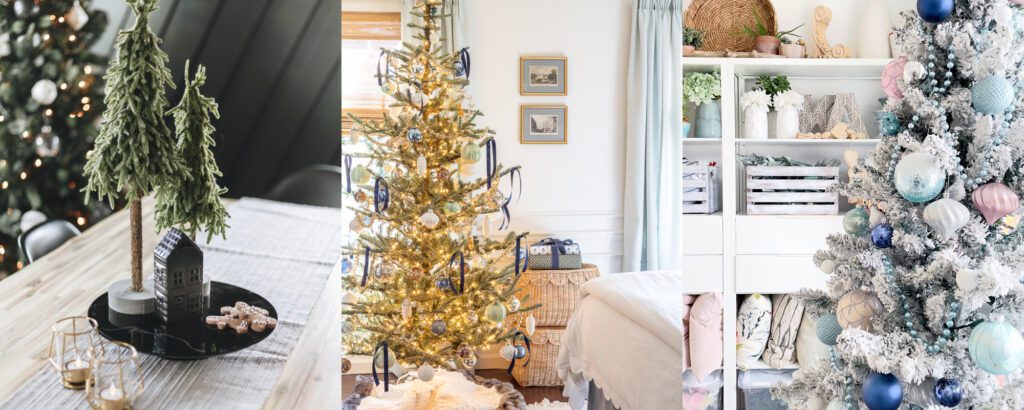 Collage of various holiday home styles