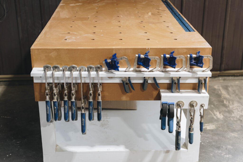 Kreg clamps on custom DIY rack